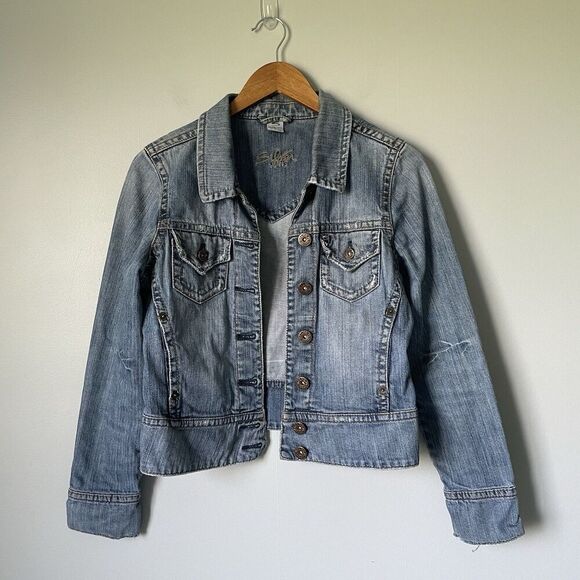 Silver Jeans Jackets & Blazers - Vintage Silver Jeans Denim Jacket Coat y2k 2000's Blue Cotton Women's Small